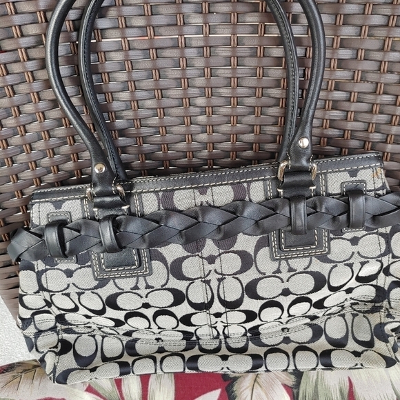 RARE Authentic Coach Vintage Hampton Signature C Handbag - Picture 4 of 9